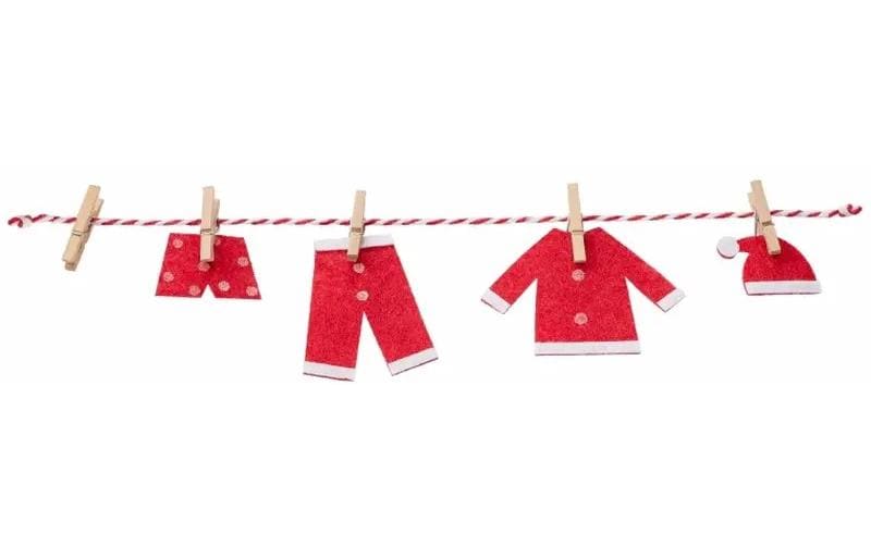 Hobbyfun Wäscheleine 30 cm, rot