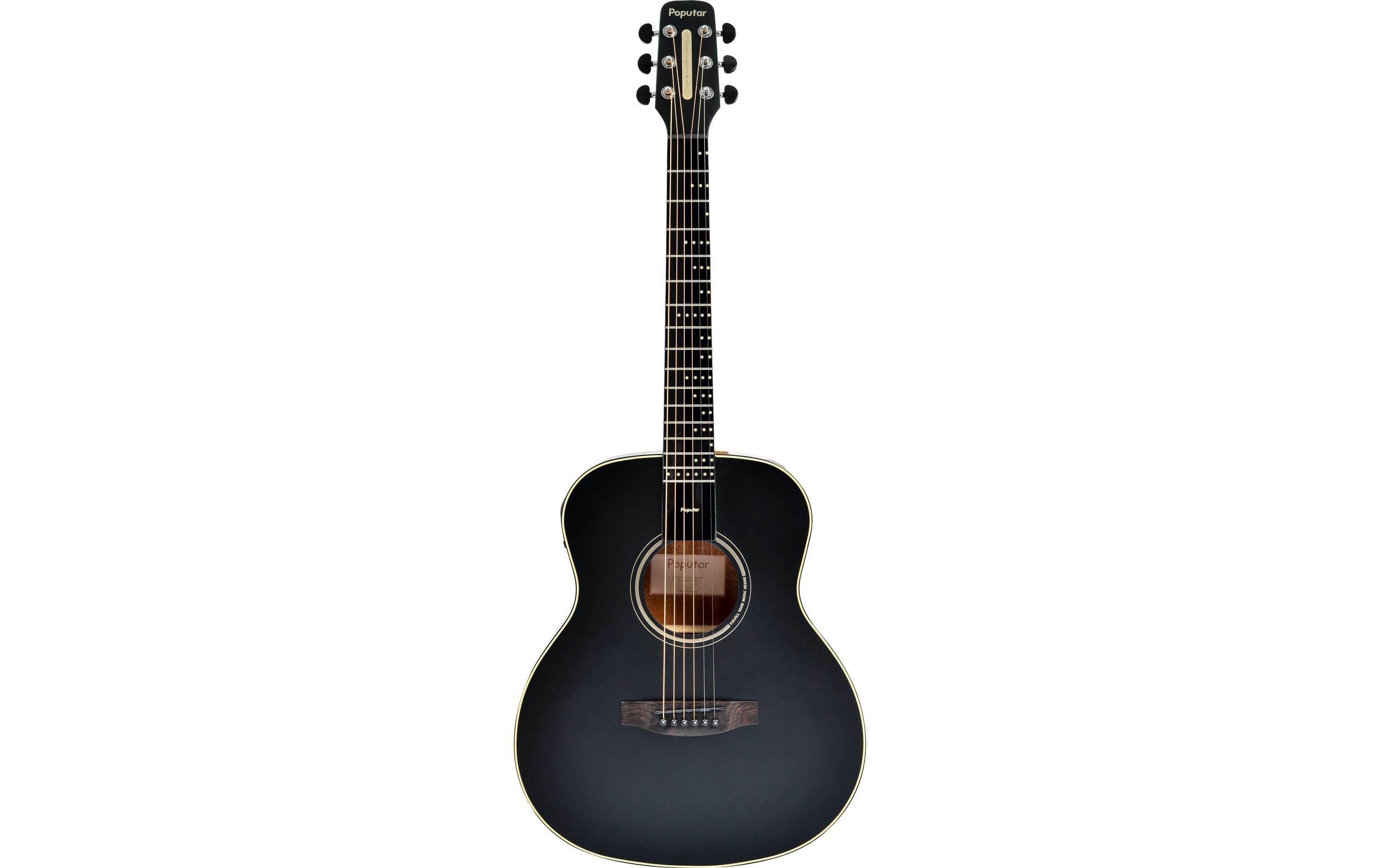 PopuMusic Poputar T2 Schwarz Smart Acousitc Guitar, schwarz