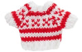 Hobbyfun Mini-Pullover 3.5 x 5 cm, weiss/rot