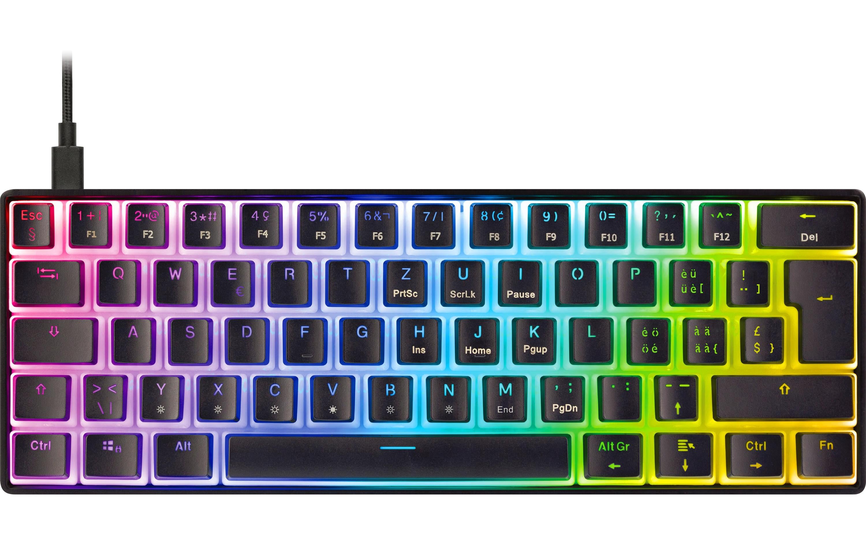 Deltaco TKL Gaming Keyboard mech GAM 075v2 CH-Layout, mechanisch, RGB