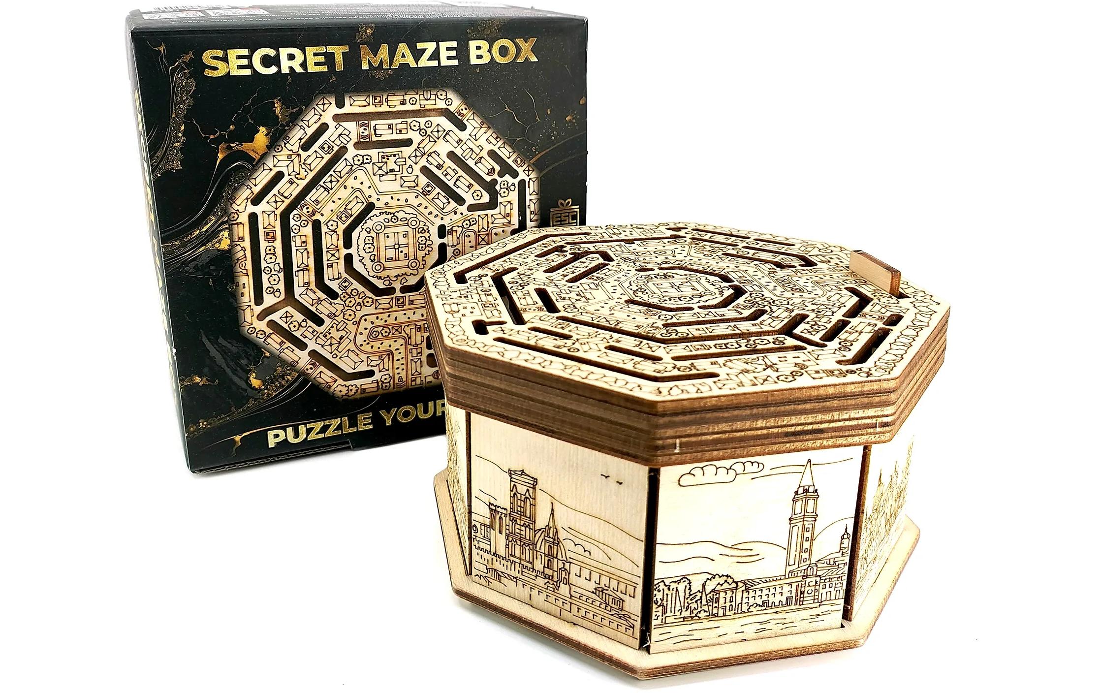 Secret Box "Maze" Rätselbox aus Holz