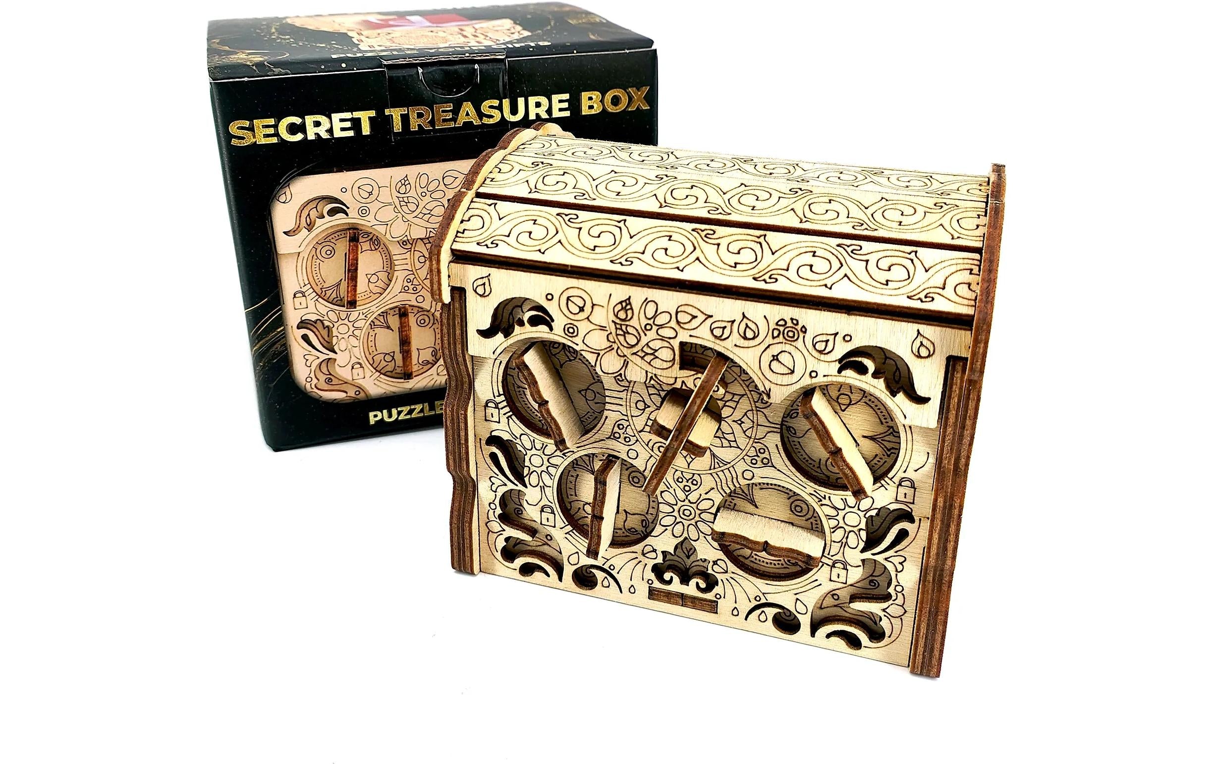 Secret Box "Treasure" Rätselbox aus Holz