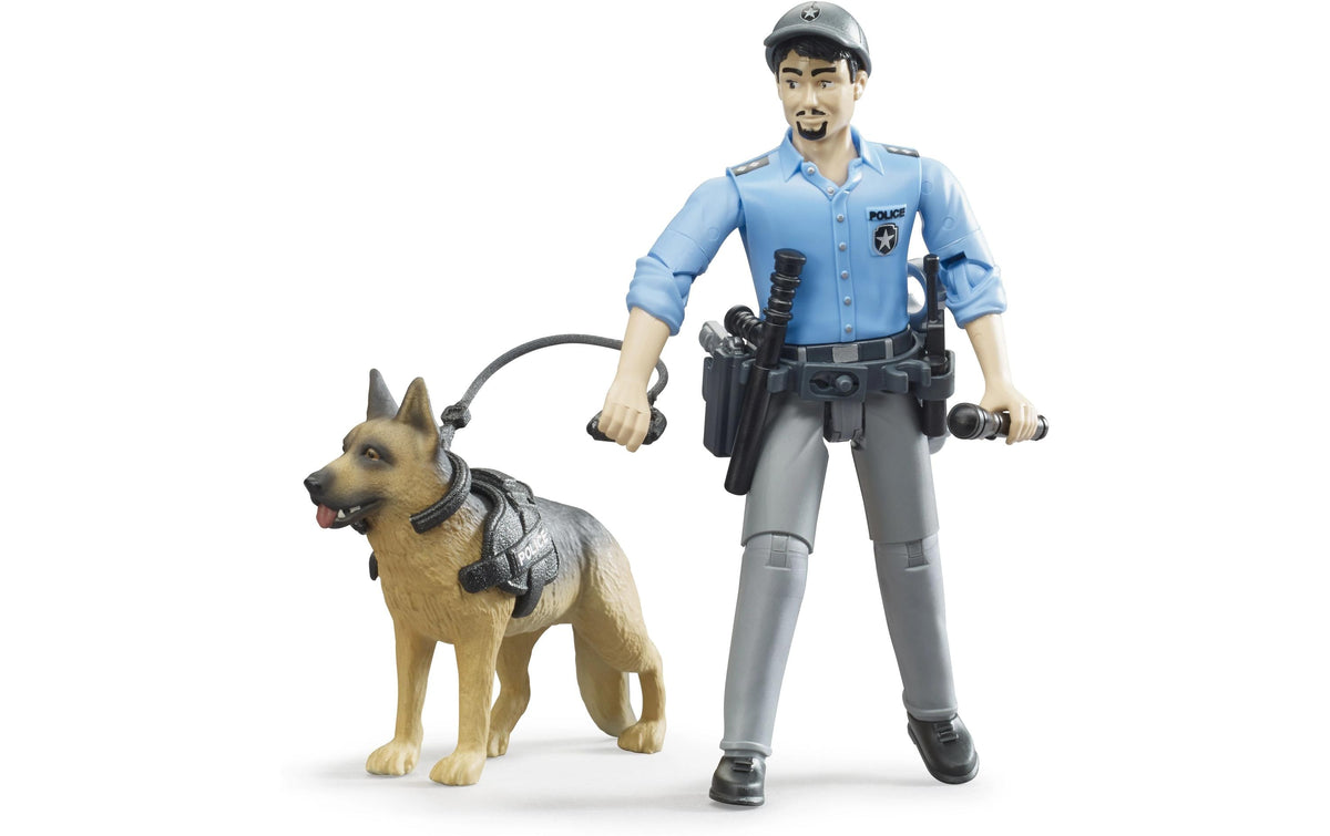 Bruder Polizist mit Hund
