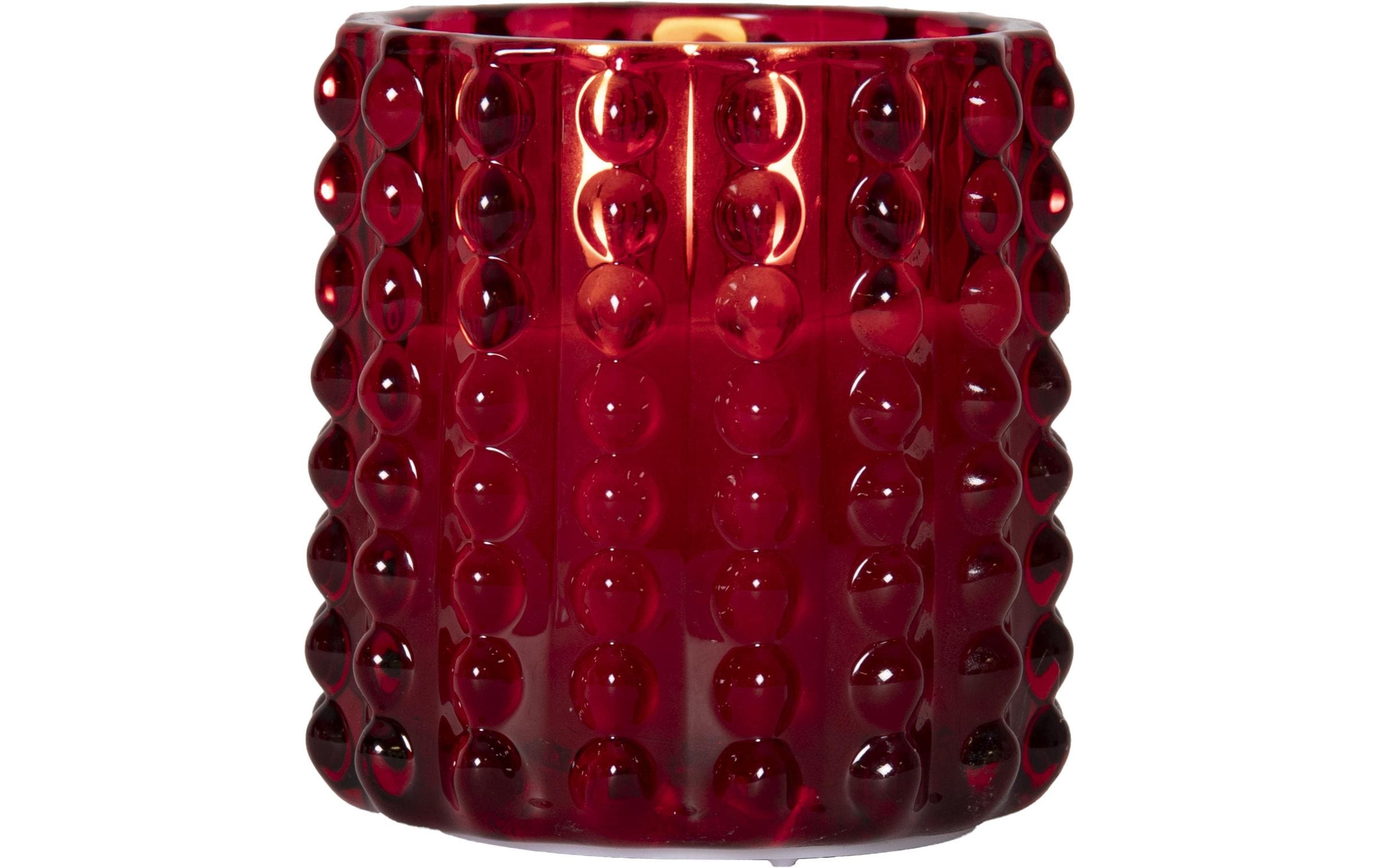 Star Trading LED Kerze Flamme Dotty Indoor, Rot, 9.5cm Höhe, Timerfunktion