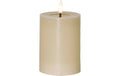 Star Trading LED Pillar Kerze Flamme Flow Indoor, Beige, 12.5cm Höhe, Timerfunktion