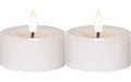 Star Trading LED Teelicht 2 Pack Flow Indoor, Weiss, 5.5cm Höhe, Timerfunktion