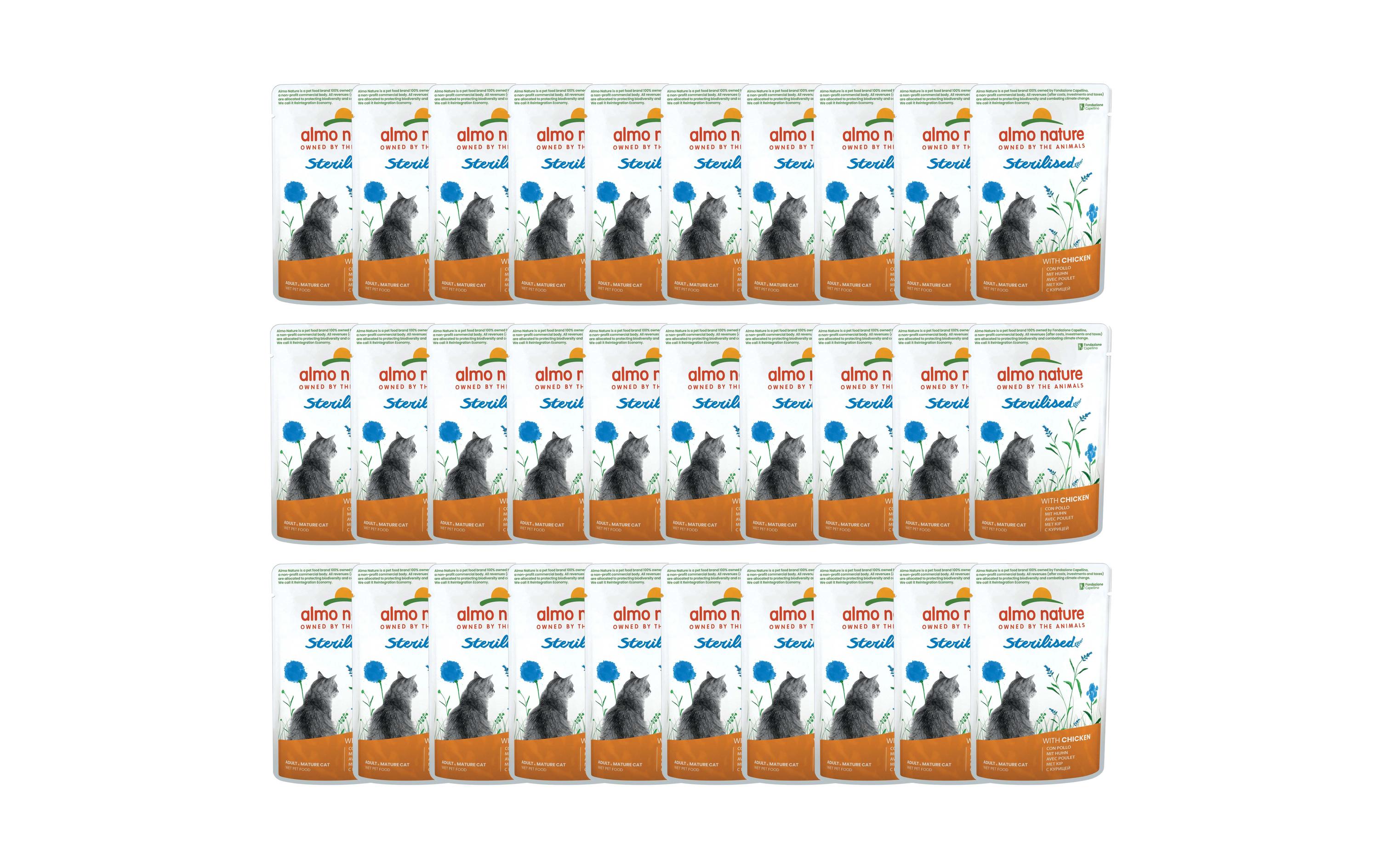 Almo Nature Nassfutter PFC Daily Steril.KIT Huhn Beutel 30x70g