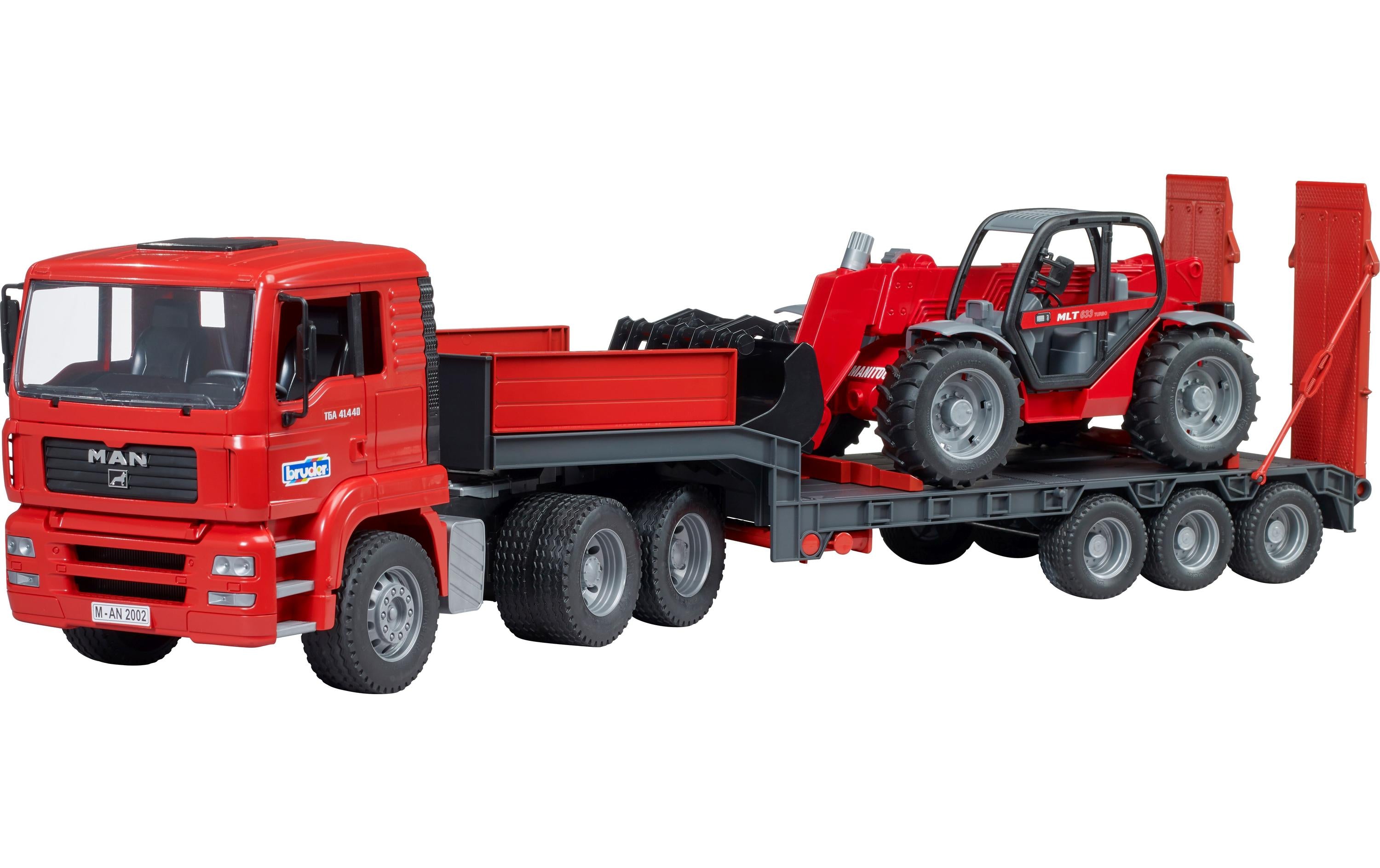 Bruder MAN TGA LKW mit Tieflader