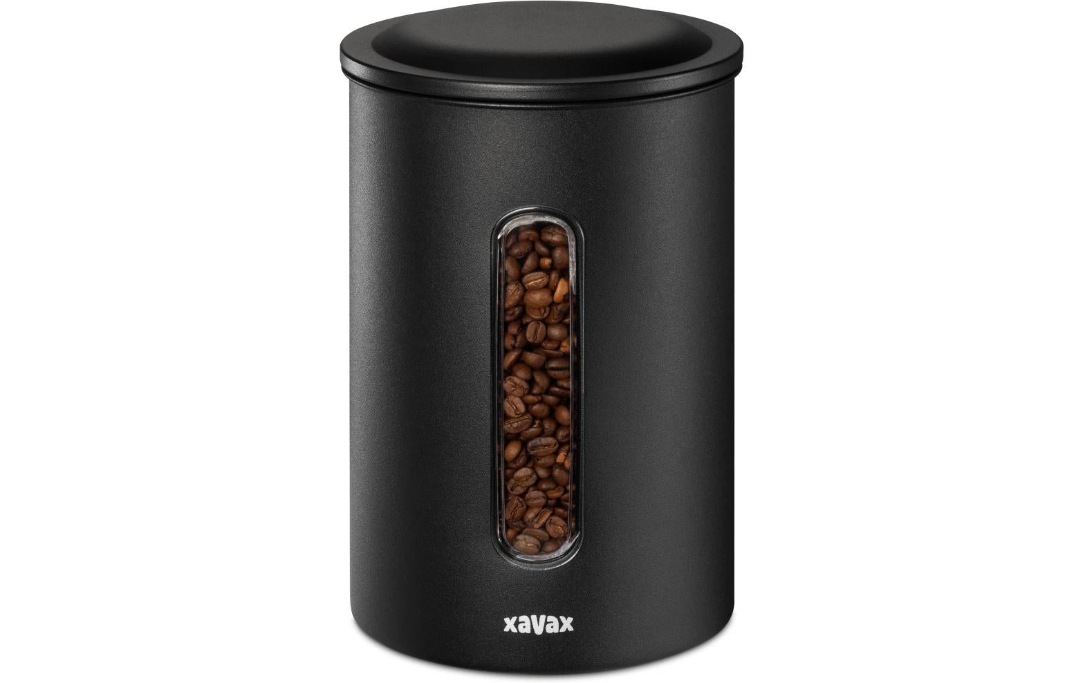 XAVAX Kaffeedose für1.3kgBohnen oder 1.5kg Pulver, lufdicht, aromadicht, Schwarz