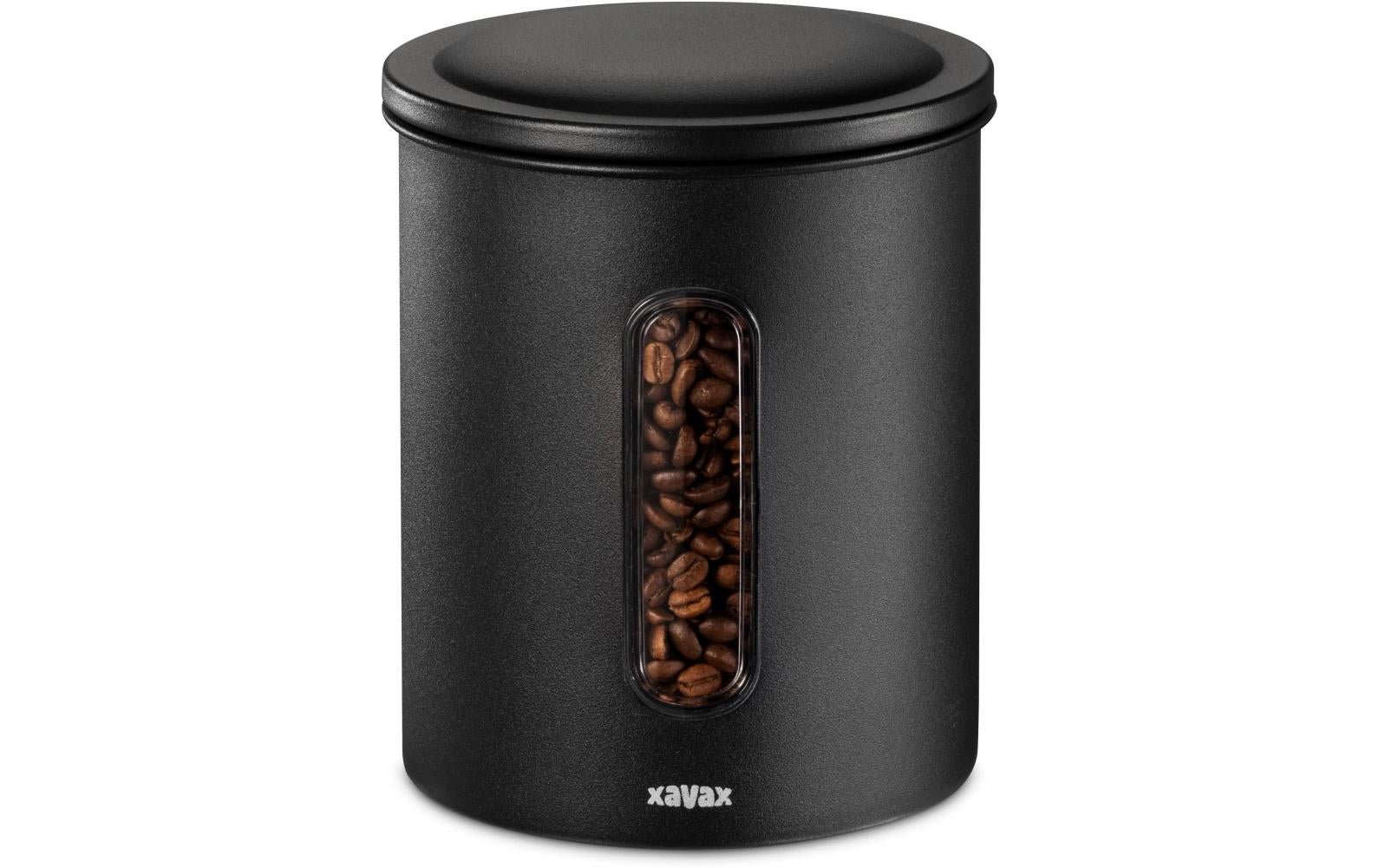 XAVAX Kaffeedose für500 g Bohnen oder 700 g Pulver, lufdicht, aromadicht, Schwarz