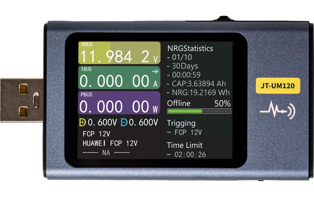 jOY-it USB Volt-/Amperemeter UM120 USB C Messgerät Multifunktion