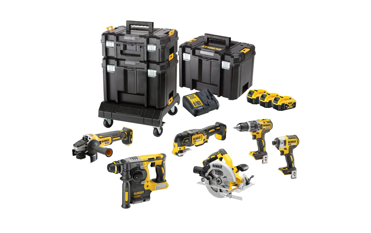 DeWalt 6er Maschinen-Set 18V in TSTAK mit 3 Batterien 5.0 Ah DCK685P3T-QW