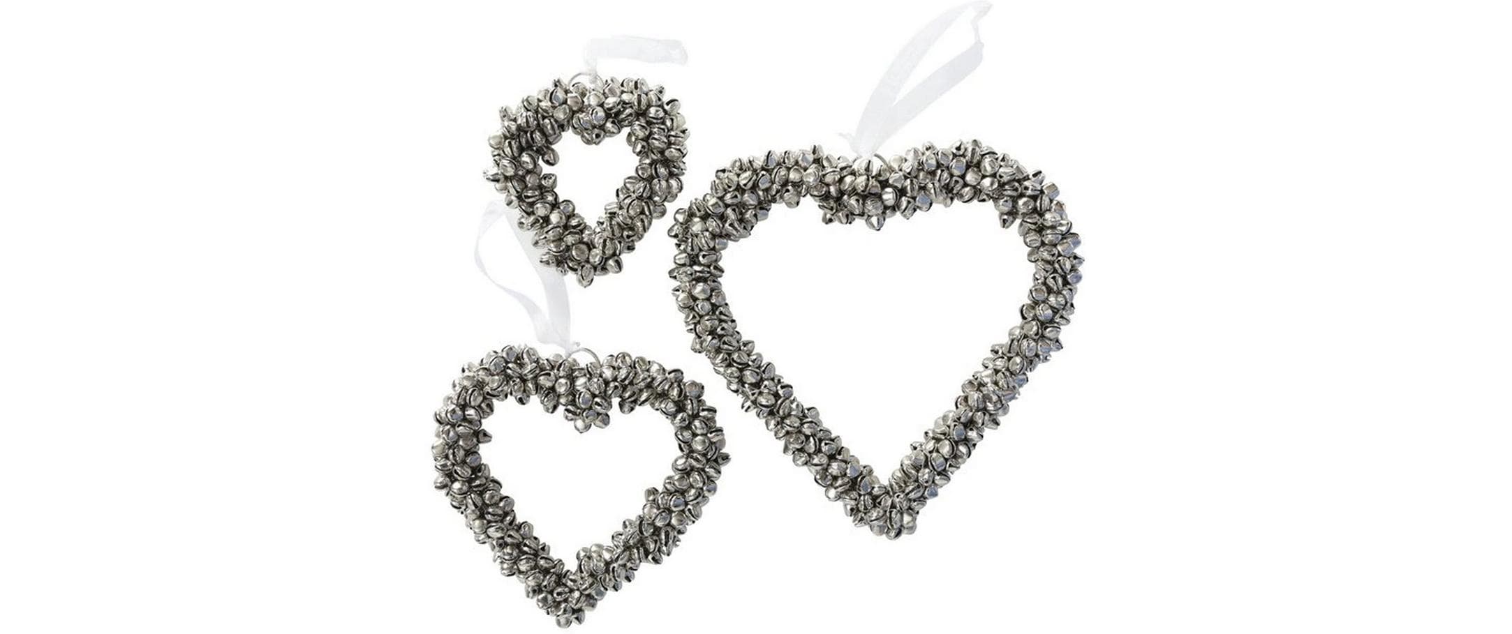 Boltze Dekoanhänger Glöckchen 3er-Set, Kieferholz, H: 9-16, D: 9-16cm