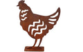 Esschert Design Aufsteller Huhn Weichstahl, Rost, 25x10x28.8 cm (LxTxH)
