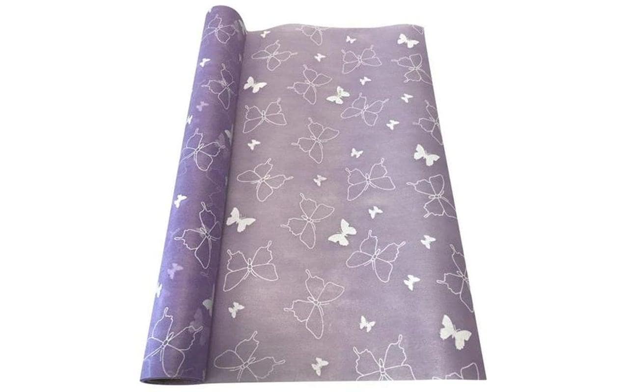 Dameco Dekostoff Vlies Schmetterling Lila, 36x300 cm, Polyester