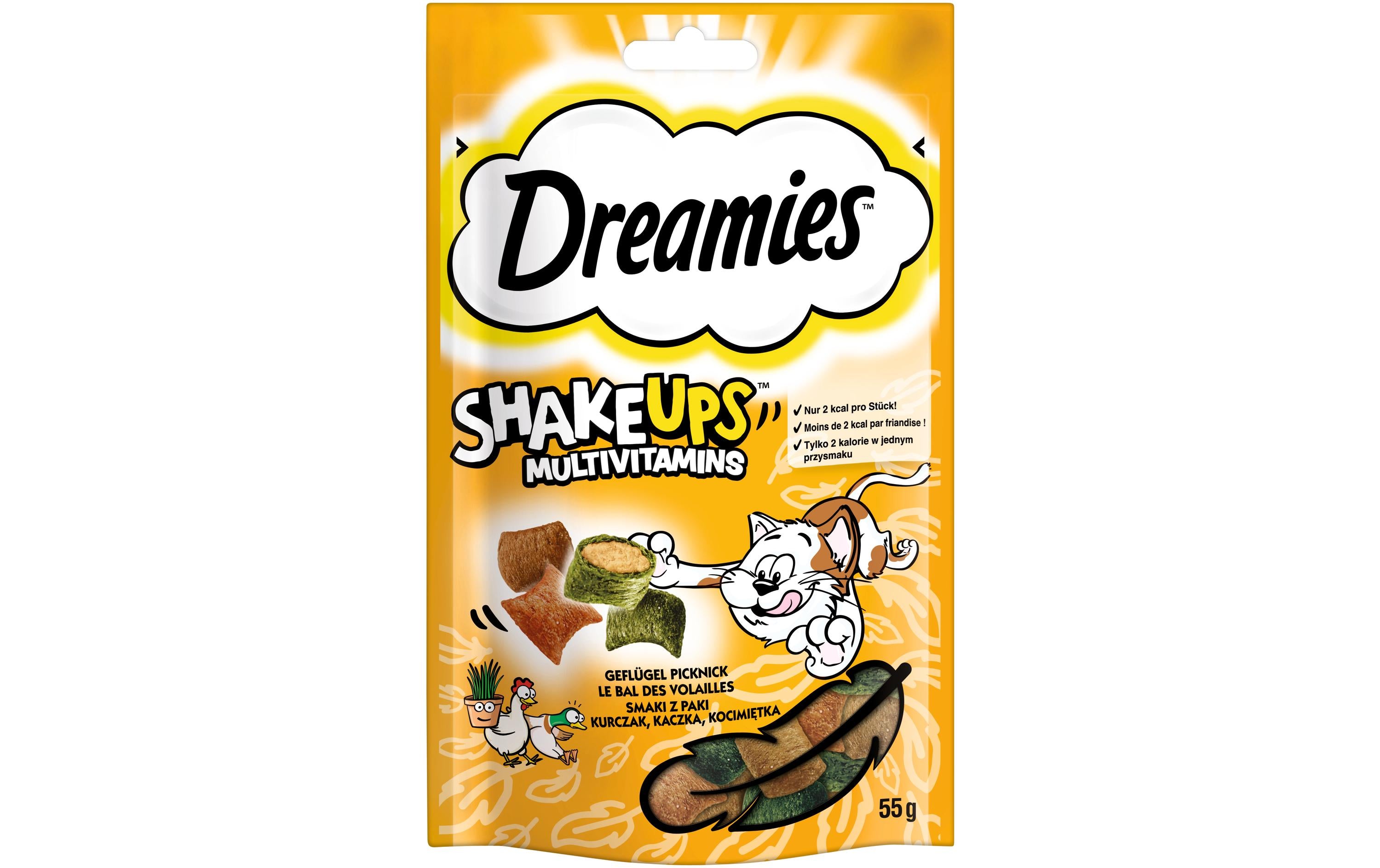 Dreamies Shake ups Multivit. Geflügel Picknick, 6 x 55g