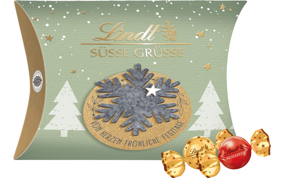 Lindt Weihnachtspralinen Süsse Adventszeit Kissen Edition 40g