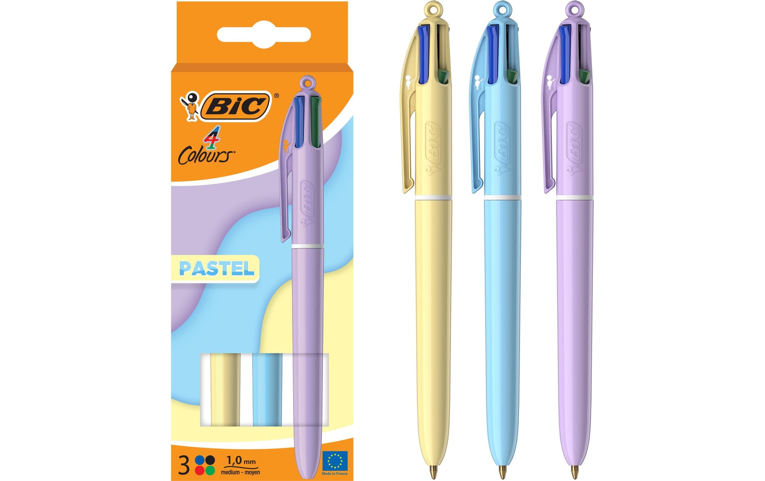 Bic 4 Colours Pastel Pack à 3 Stück