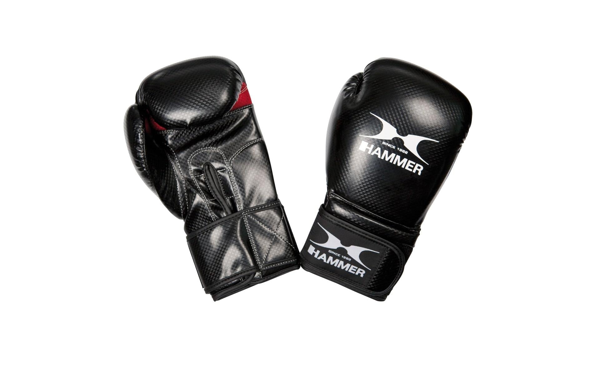 HAMMER Boxhandschuhe X-Shock 12 OZ 12 OZ, schwarz/rot