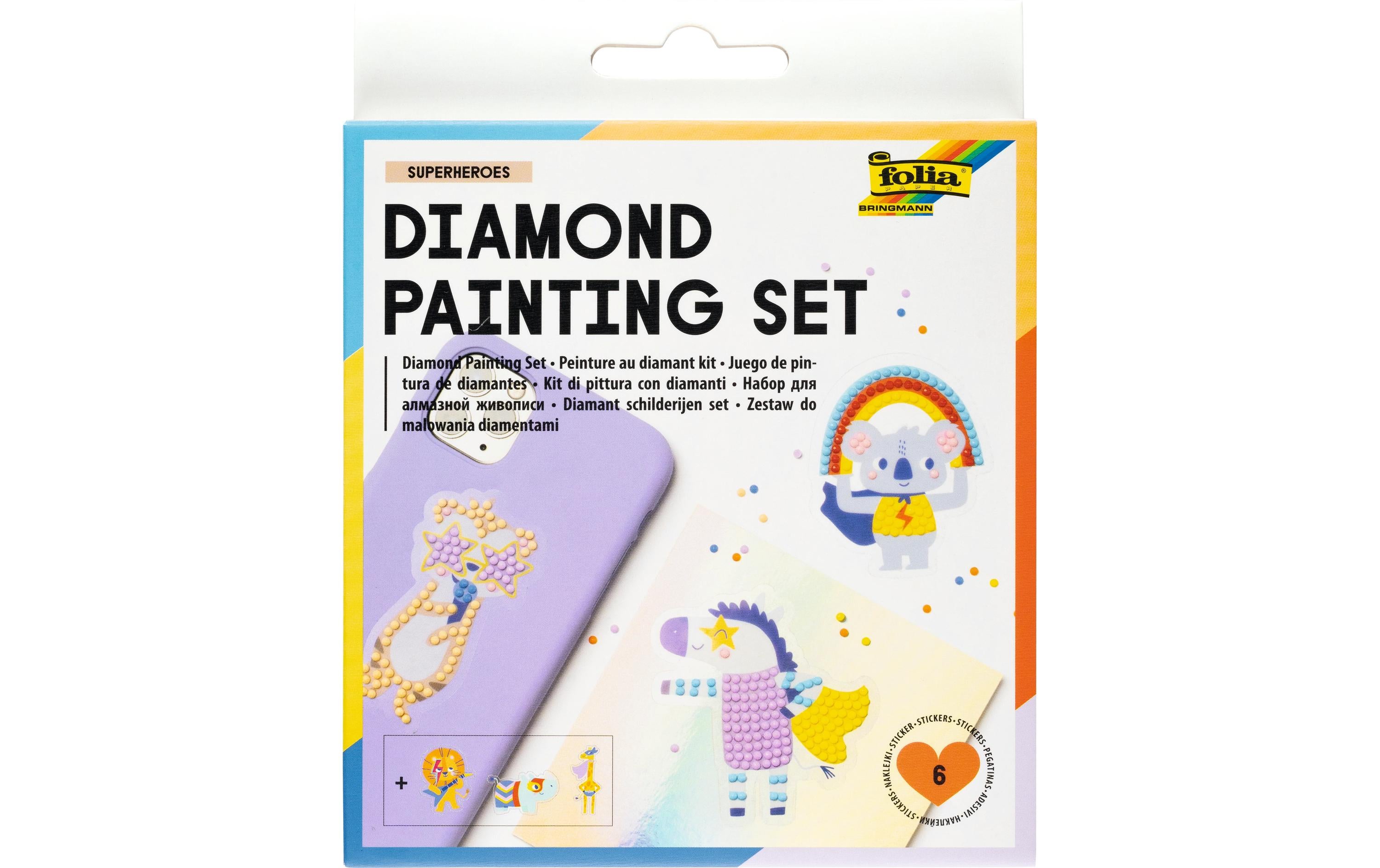 Folia Bastelset Diamond Paining Superheroes