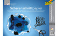 Folia Scherenschnittpapier gummiert 35x50cm, 20 Bogen, schwarz