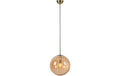 MARKSLOJD FENGARI Pendelleuchte 1L exkl. 1x E14 max. 40W, Antique Brass/Amber