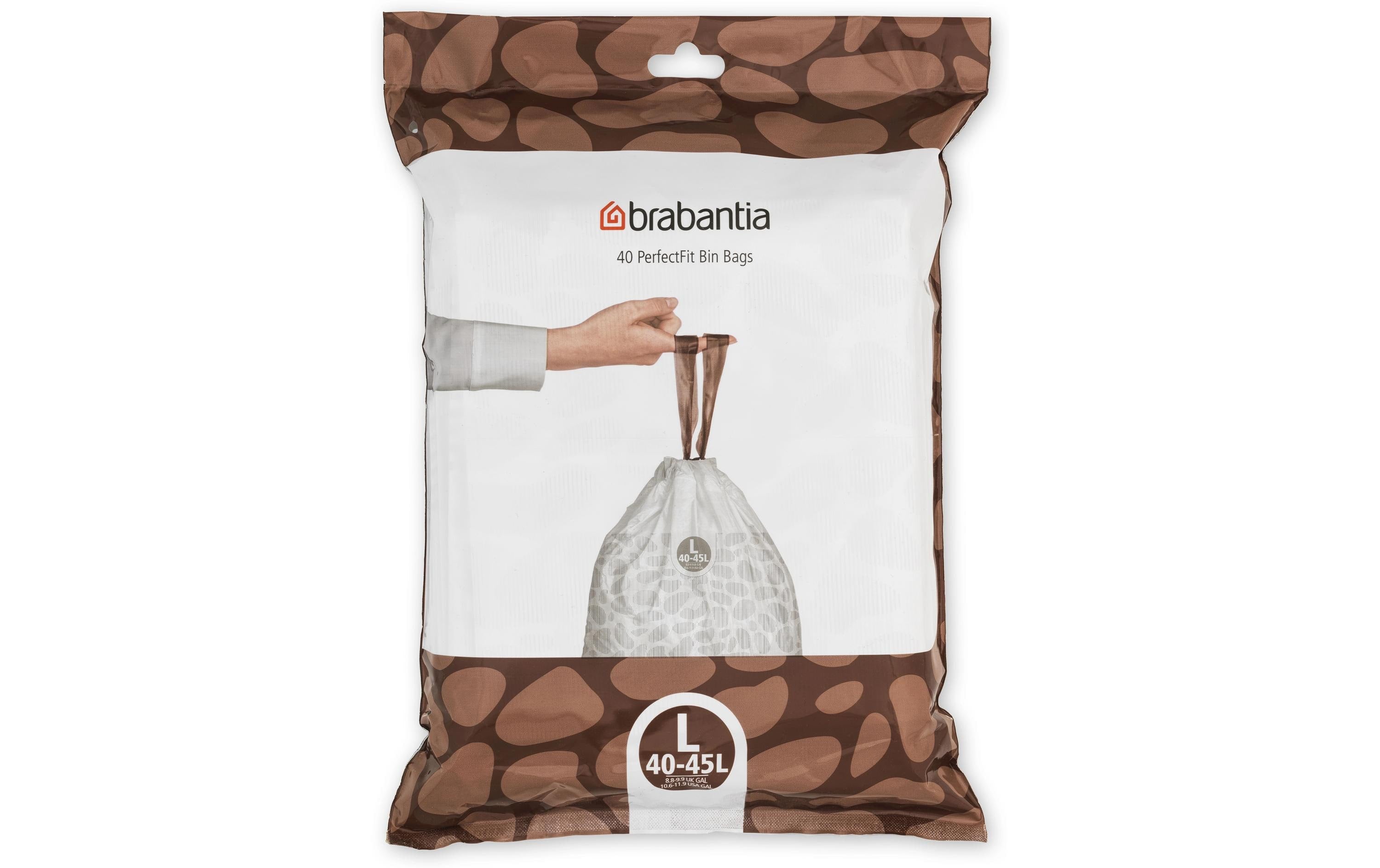 Brabantia Kehrichtsack Perfectfit L 40-45L, 40 Stück Spenderpack