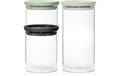 Brabantia Vorratsdosen-Set 3er Set, stapelbar
