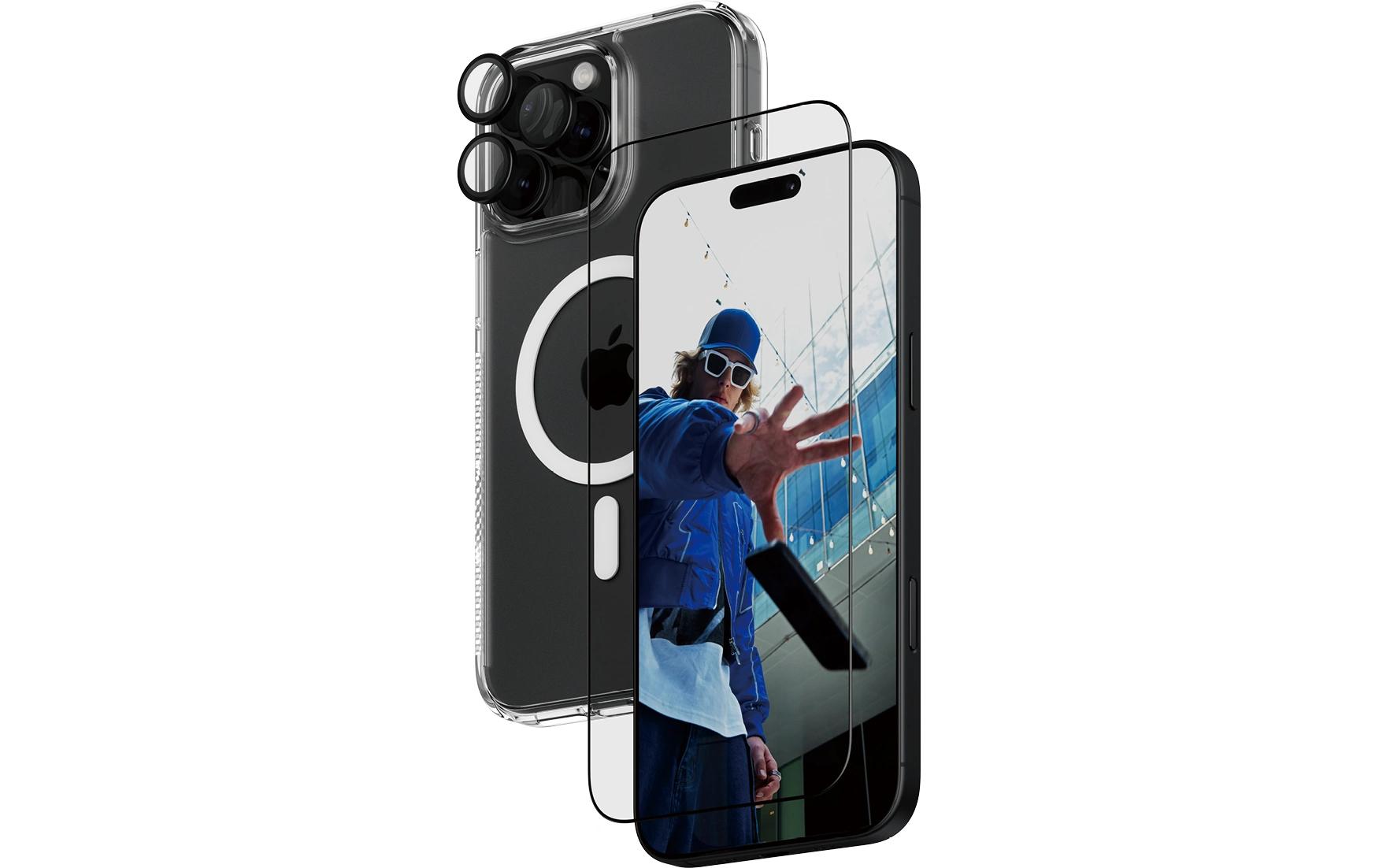 CARE 3-in-1 - Glas (S), Case, Hoops iPhone 16 Pro Max