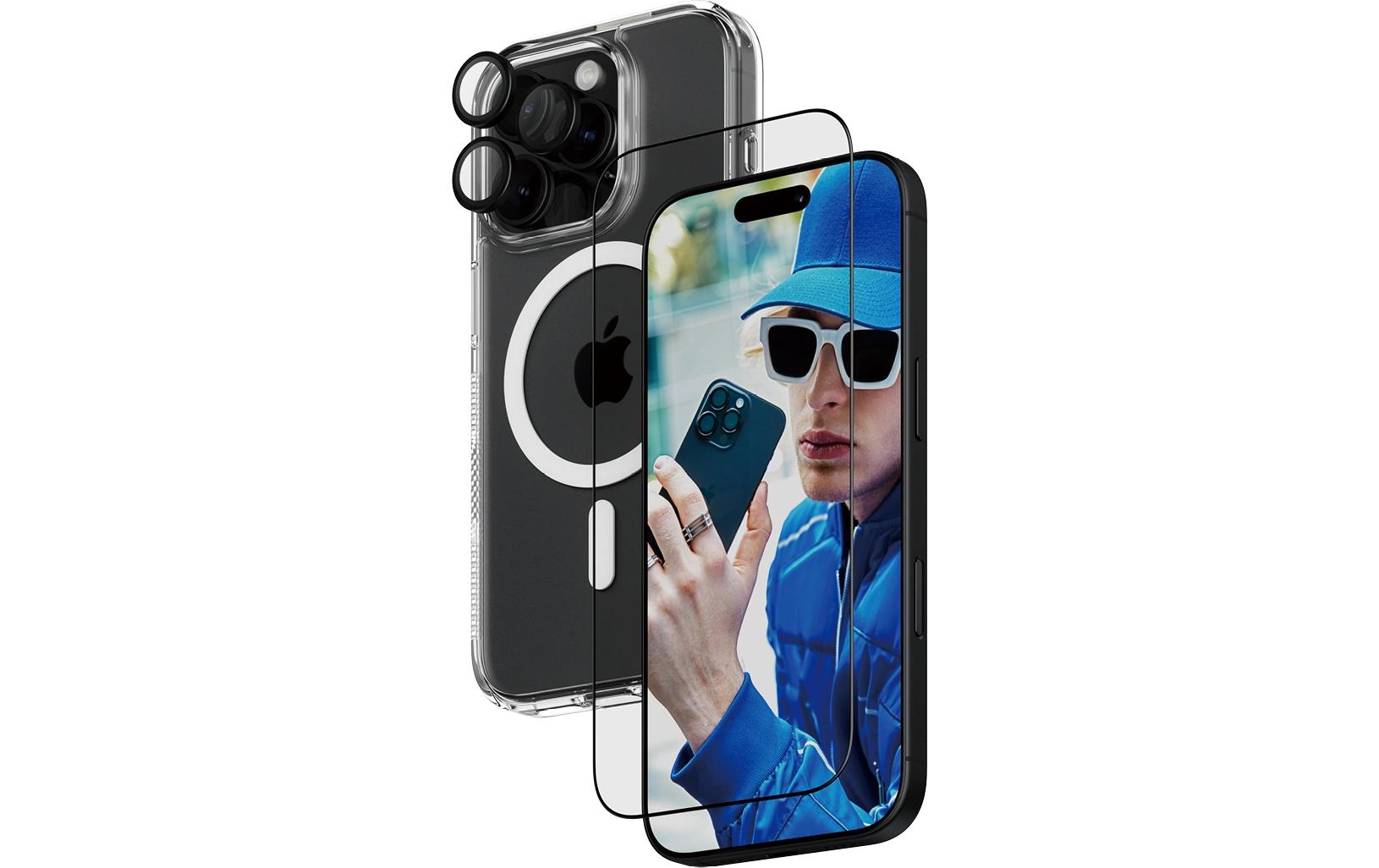 CARE 3-in-1 - Glas (S), Case, Hoops iPhone 16 Pro
