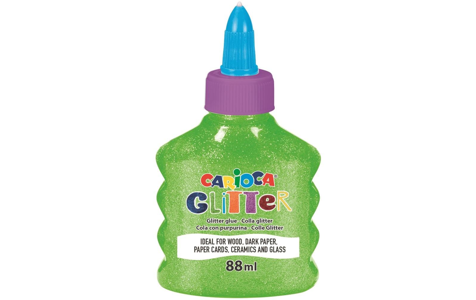 Carioca Glitzerkleber Glitter Glue Neon neongrün mit Glitzerpartikel, 88ml
