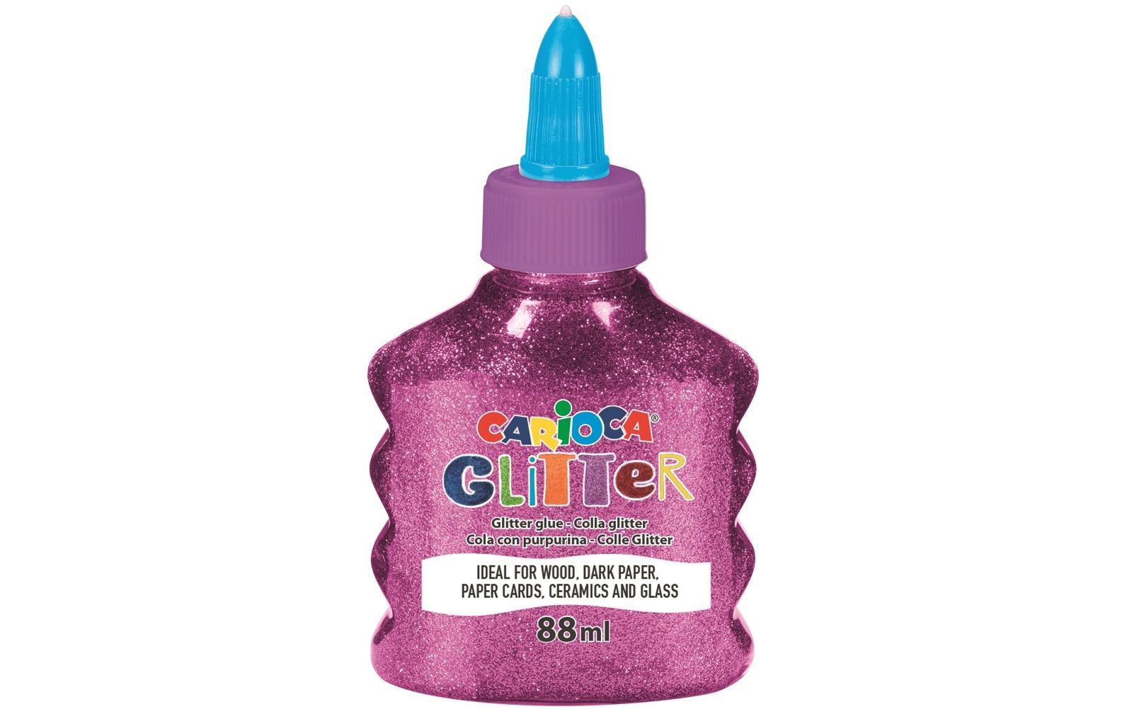 Carioca Glitzerkleber Glitter Glue Spark Pink mit Glitzerpartikel, 88ml