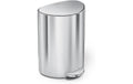 Simplehuman Abfalleimer, Silber gebürstet 6 Liter, Edelstahl, 28x20x37 cm