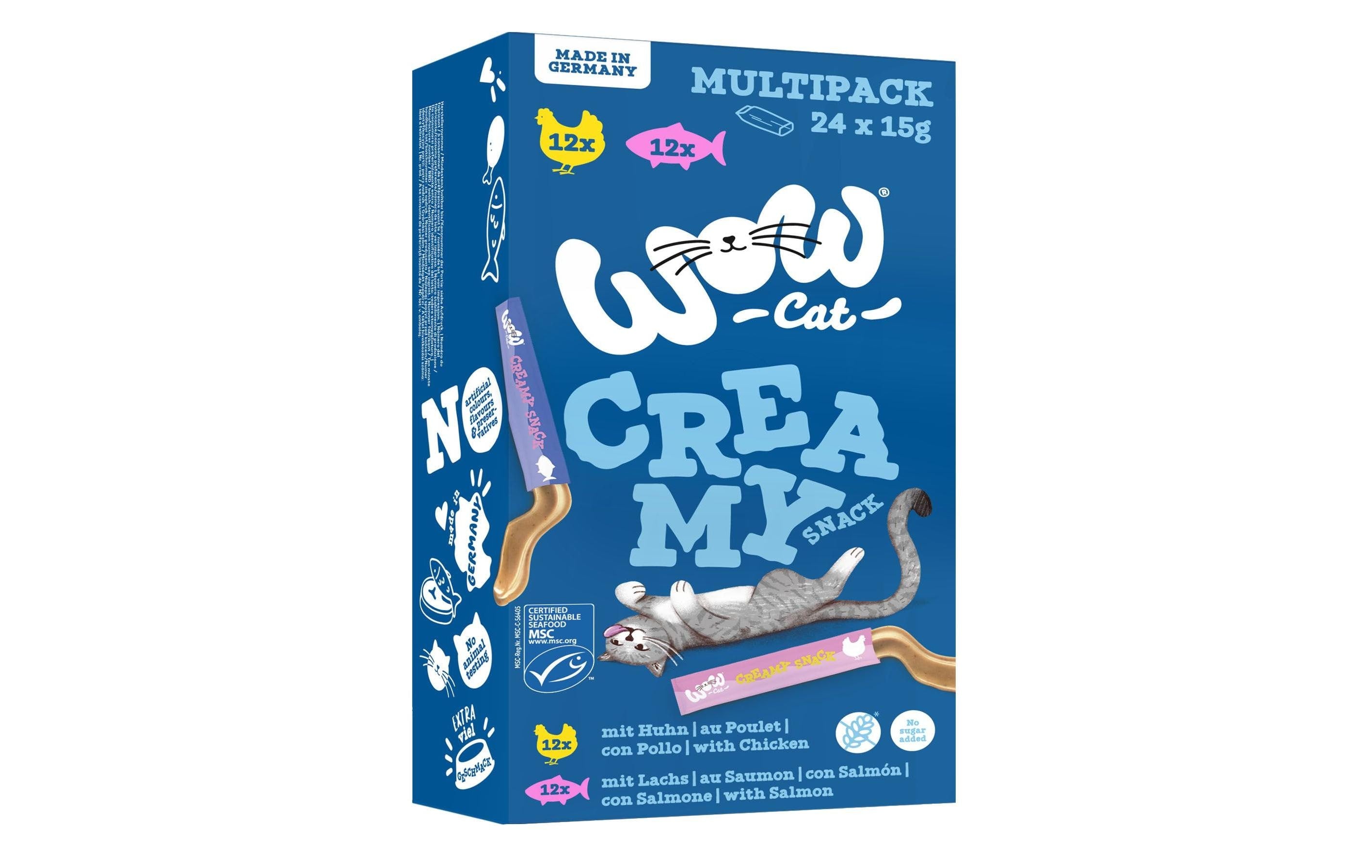 WOW CAT Creamies Multipack 24x15g