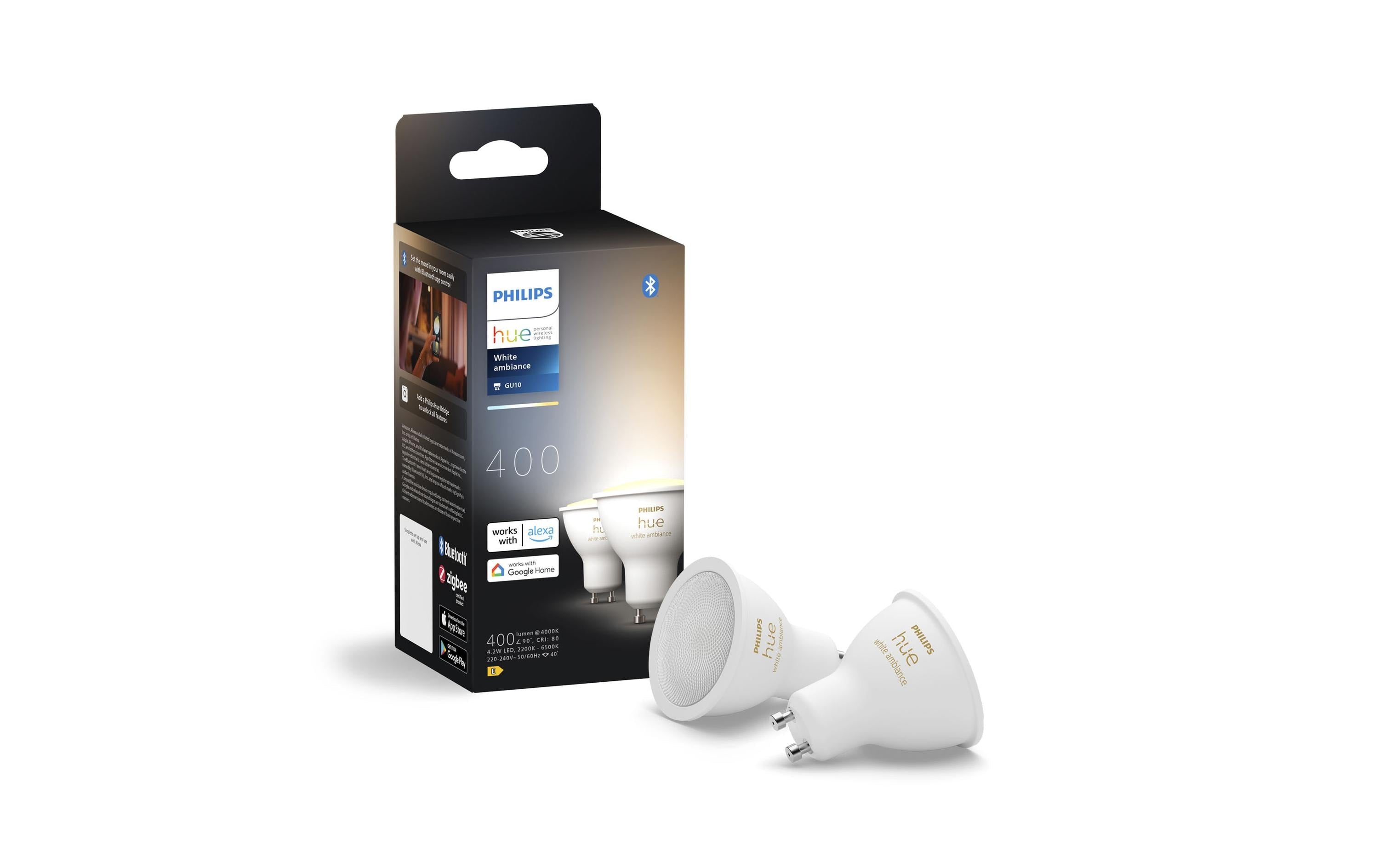 Philips Hue White Ambiance GU10 Doppelpack 2x350lm