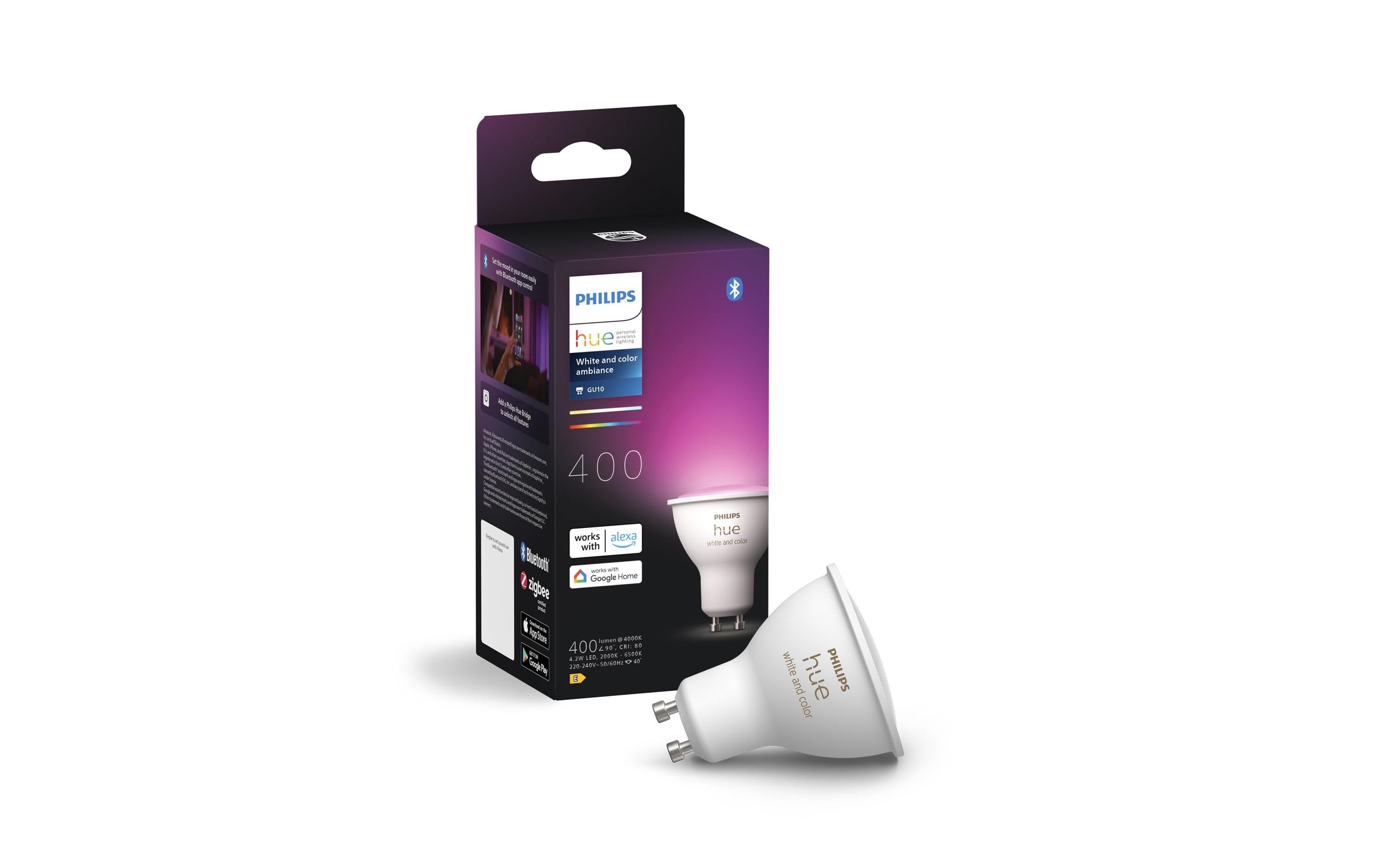 Philips Hue White & Col. Amb. GU10 Einzelpack 350lm