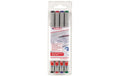 Edding Non-Perm. Pen 150S 4-Set Folienschreiber 4 Farben 0.3mm