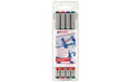 Edding Non-Perm. Pen 152M 4-Set Folienschreiber 4 Farben 1mm
