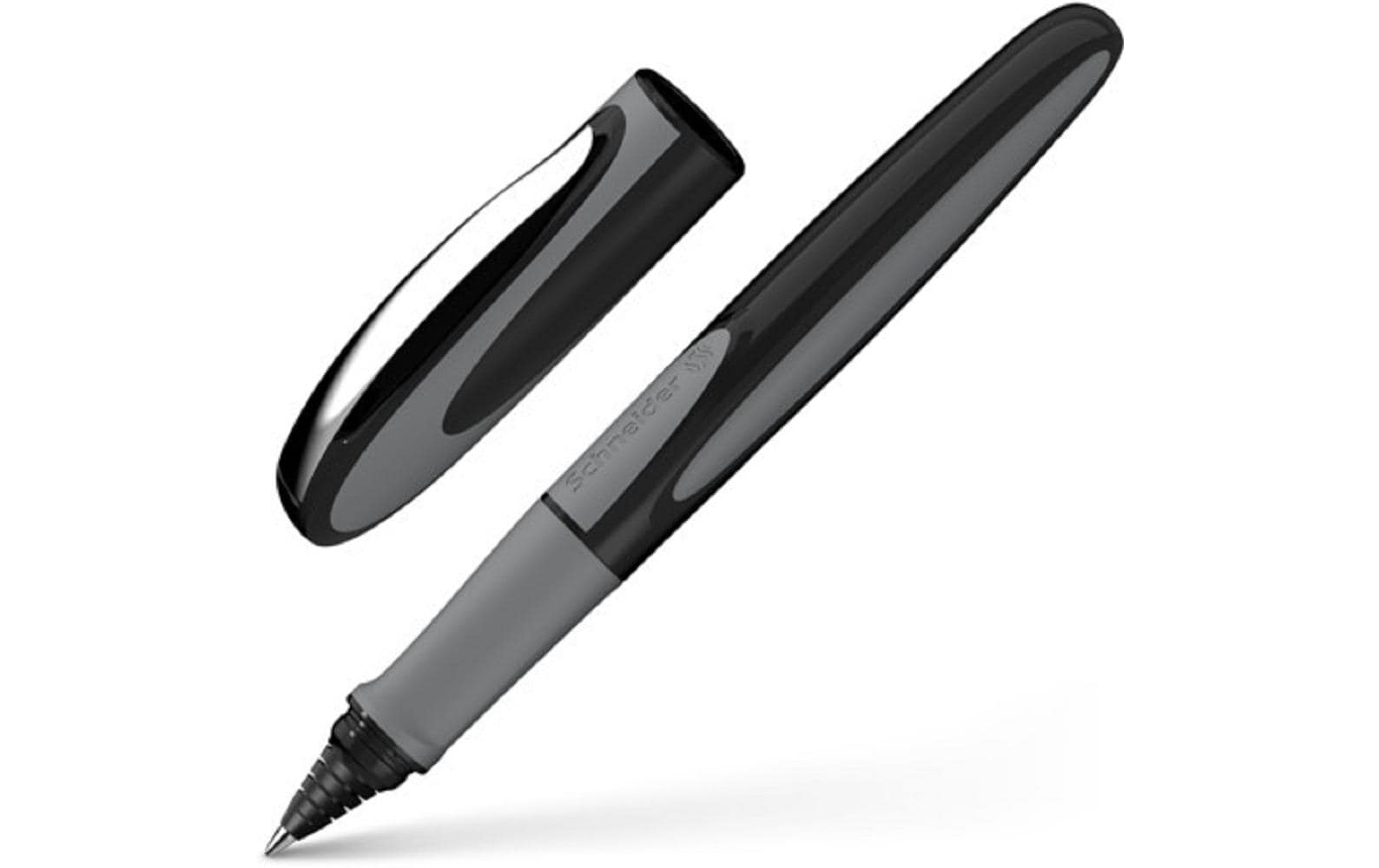 Schneider Tintenroller Ray Onyx M hellgrau/schwarz, Rechts- und Linkshänder