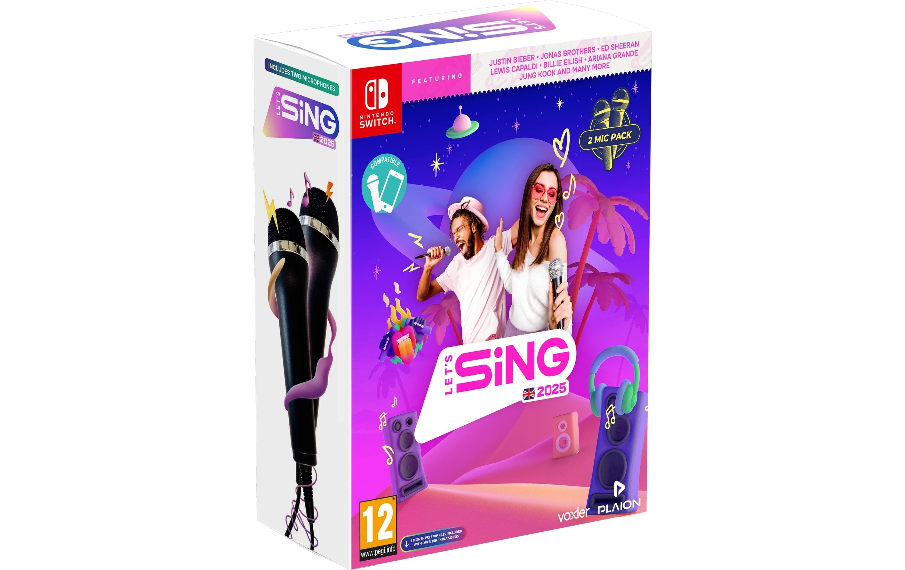 Let's Sing 2025 + 2 Mics, Switch inkl. 2 Mics, Alter: 12+, Int. Version