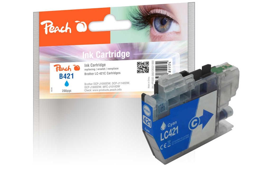 Peach Tinte Brother LC-421 Cyan 200 Seiten