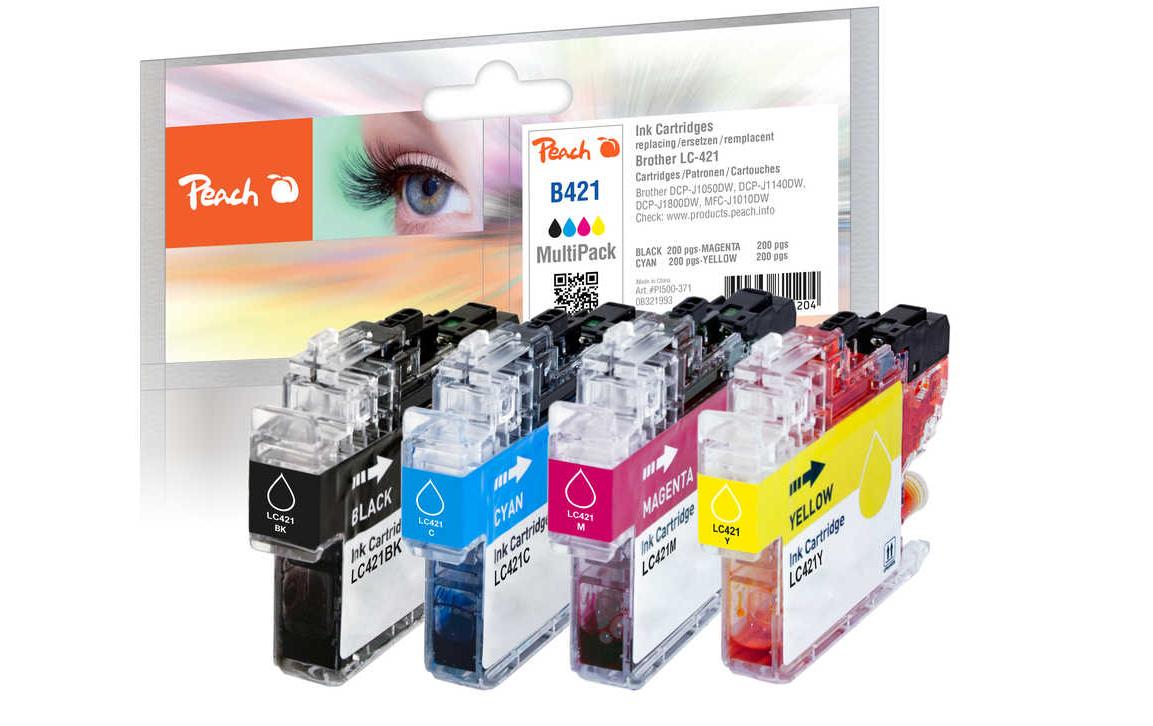 Peach Tinte Brother LC-421 MP 4x200 Seiten