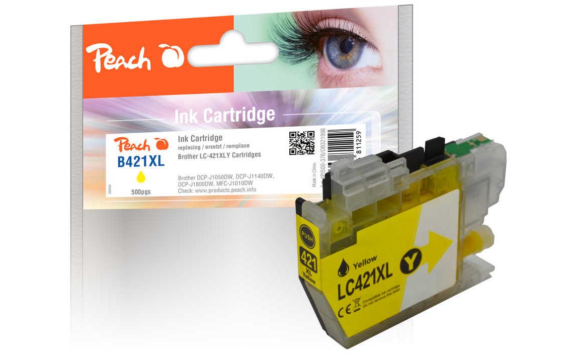 Peach Tinte Brother LC-421XL Yellow 500 Seiten