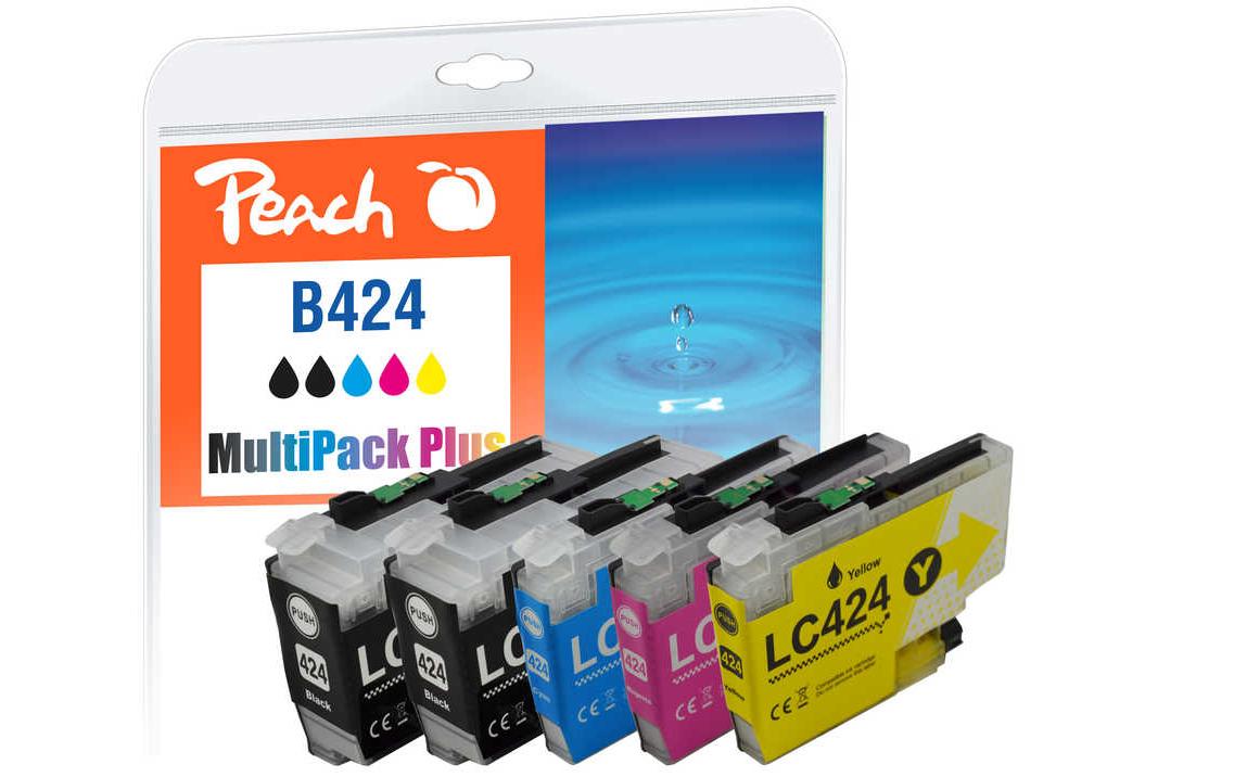 Peach Tinte Brother LC-424 MP Plus 2x18, 3x10ml, 5x750 Seiten