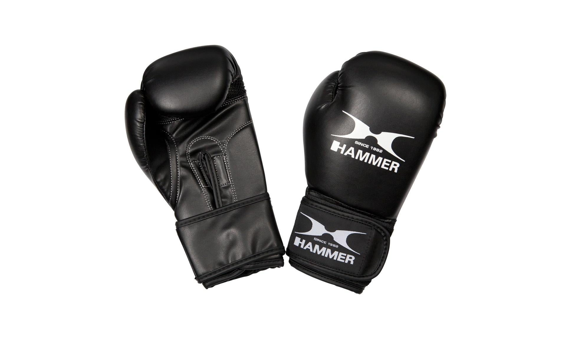 Kinderboxhandschuh Blitz , PU, schwarz, velcro, 6 OZ