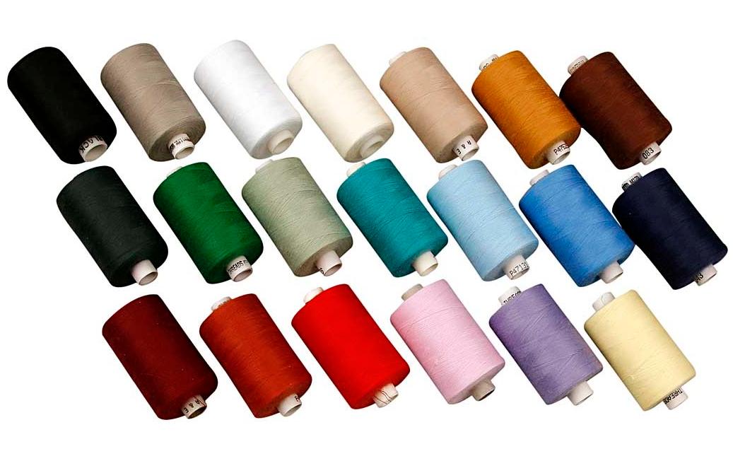 Creativ Company Nähgarn 1000m, 100% Polyester, 20 Rollen