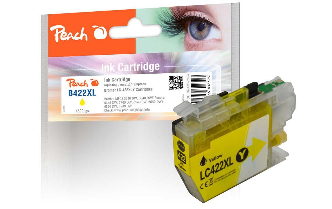 Peach Tinte Brother LC-422XL Yellow 1500 Seiten