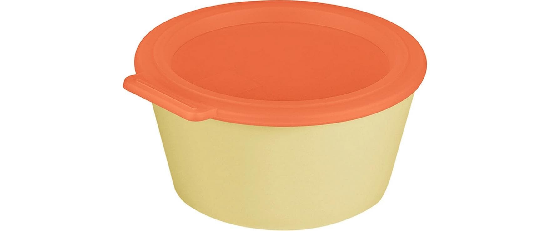 Koziol Bowl m.Deckel NORA BOX 700ml sweet yellow/strong coral