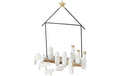 Boltze Krippe Natos 12 tlg. MDF/Eisen, 22x6x32cm (LxBxH)