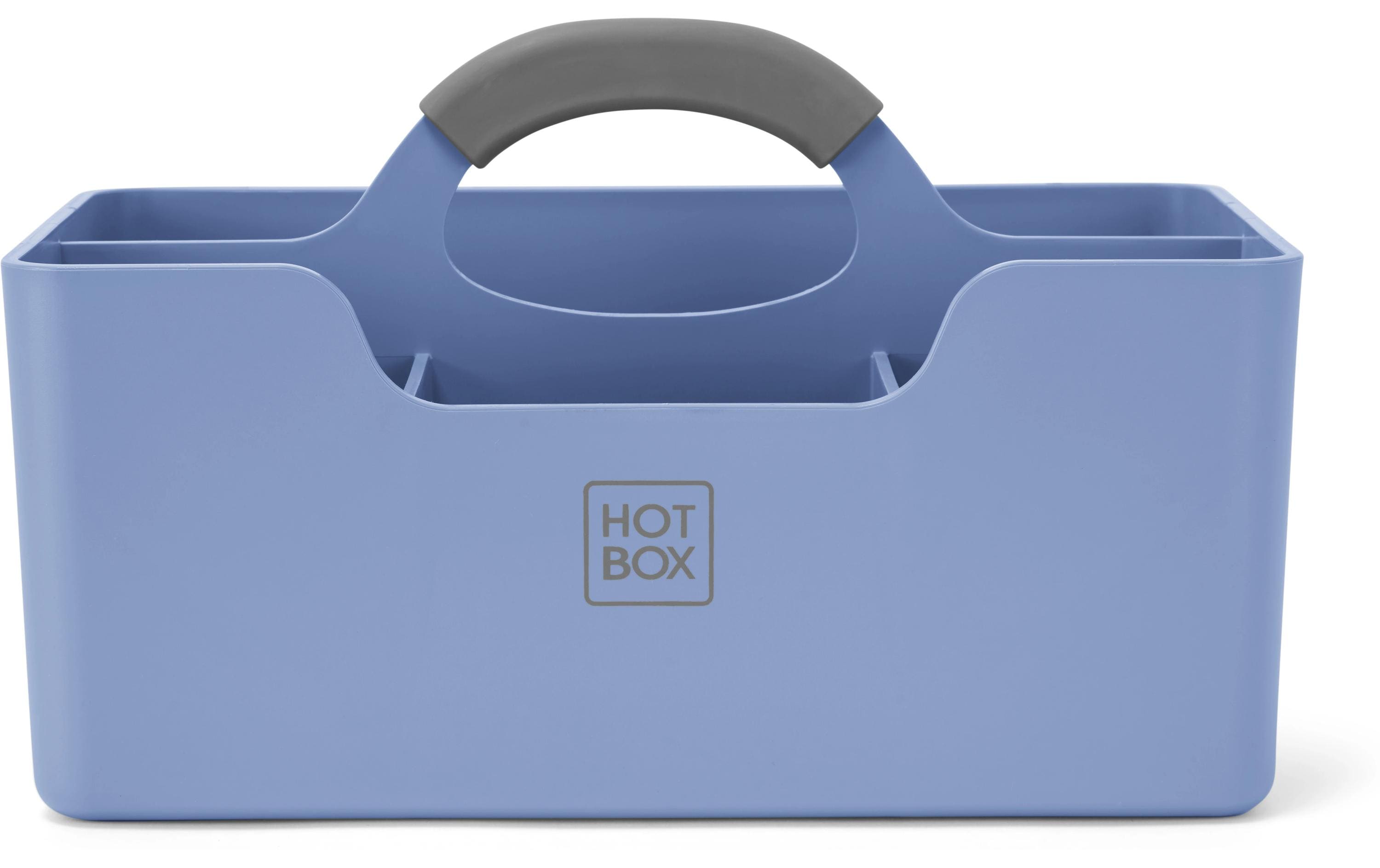 Hotbox 1 Aufbewahrungstool, blau mit 4 Fächer, aus recycletem PP